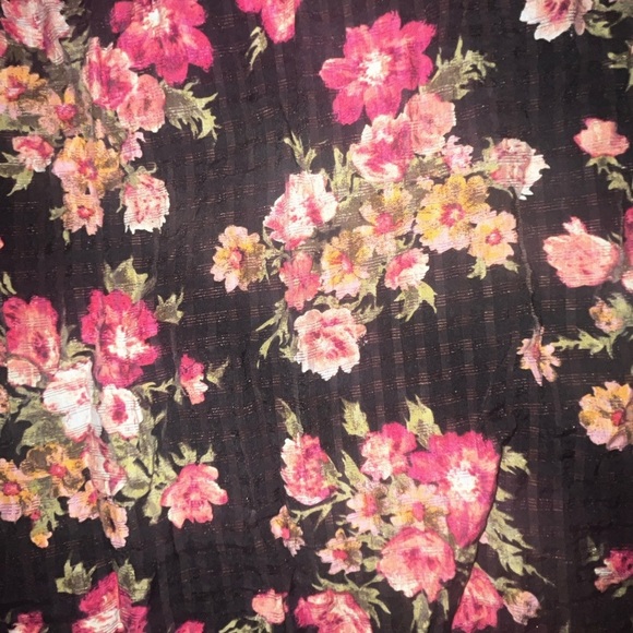 Lane Bryant Floral Shirt Lightweight Summer Top Ruffle Elastic Mock Neck Blouse - Picture 4 of 7